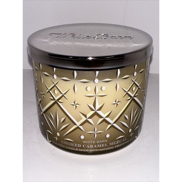 1 Bath & Body Works/ White Barn Smoked Caramel Mezcal 3-Wick Candle 14.5oz NEW - Picture 3 of 14